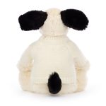 Bashful Black & Cream Puppy with Personalised Cream Jumper
