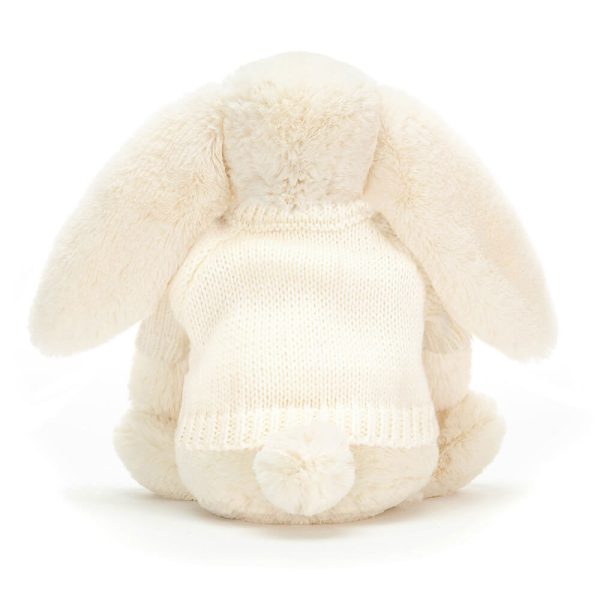 Bashful Cream Bunny with Personalised Cream Jumper