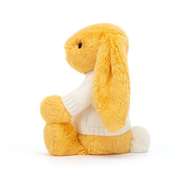 Bashful Sunshine Bunny with Personalised Cream Jumper