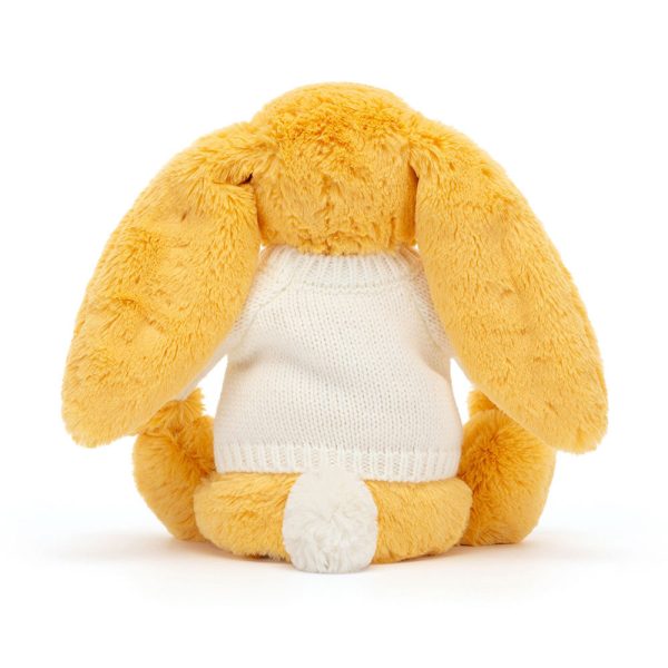 Bashful Sunshine Bunny with Personalised Cream Jumper