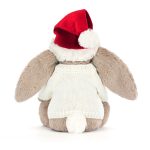 Bashful Christmas Bunny with Personalised Cream Jumper