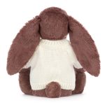 Bashful Fudge Bunny with Personalised Cream Jumper