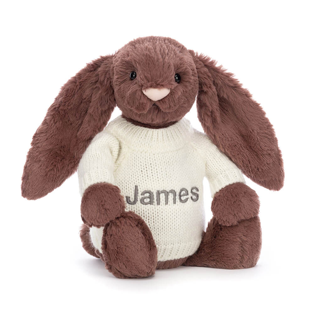 http://Bashful%20Fudge%20Bunny%20with%20Personalised%20Cream%20Jumper
