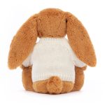 Bashful Golden Bunny with Personalised Cream Jumper