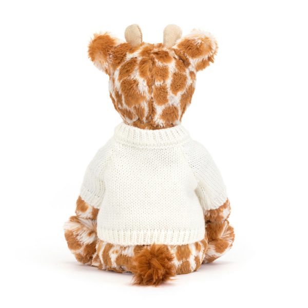 Bashful Giraffe with Personalised Cream Jumper
