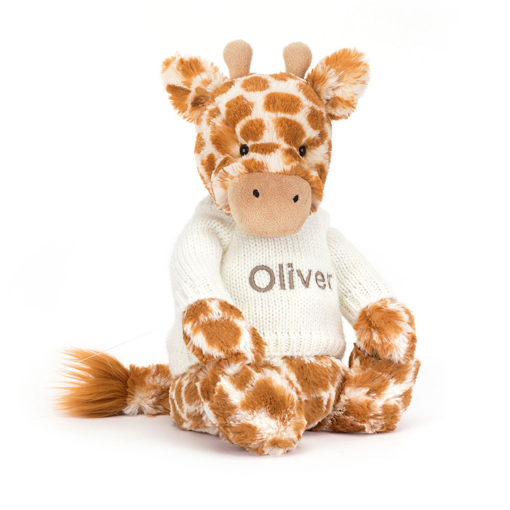 http://Bashful%20Giraffe%20with%20Personalised%20Cream%20Jumper