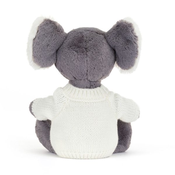 Bashful Koala with Personalised Cream Jumper