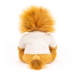 Bashful Lion with Personalised Cream Jumper