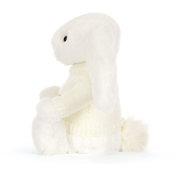 Bashful Luxe Bunny Luna with Personalised Cream Jumper