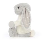 Bashful Shimmer Bunny with Personalised Cream Jumper