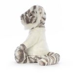 Bashful Snow Tiger with Personalised Cream Jumper