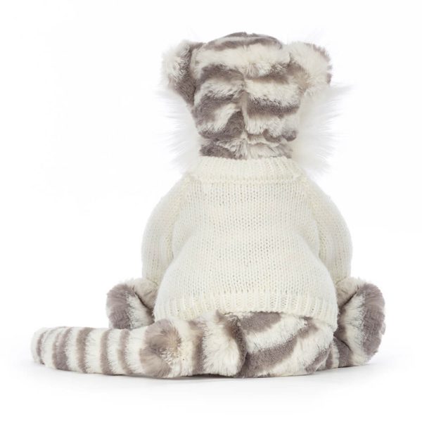Bashful Snow Tiger with Personalised Cream Jumper