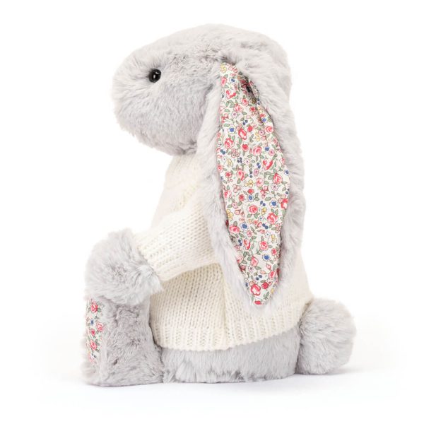 Blossom Silver Bunny with Personalised Cream Jumper