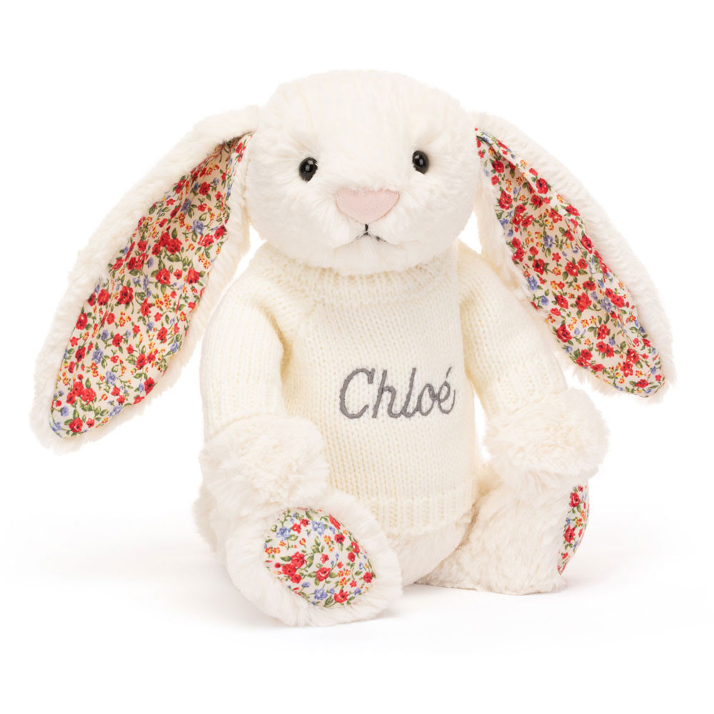 http://Blossom%20Cream%20Bunny%20with%20Personalised%20Cream%20Jumper