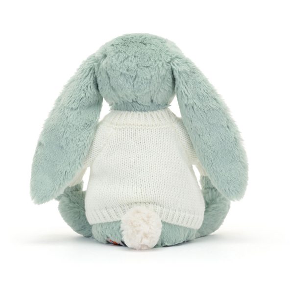 Blossom Sage Bunny with Personalised Cream Jumper