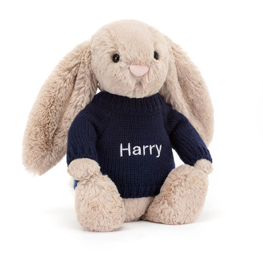 http://Bashful%20Beige%20Bunny%20with%20Personalised%20Navy%20Jumper