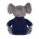 Bashful Koala with Personalised Navy Jumper