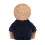 Bashful Sloth with Personalised Navy Jumper