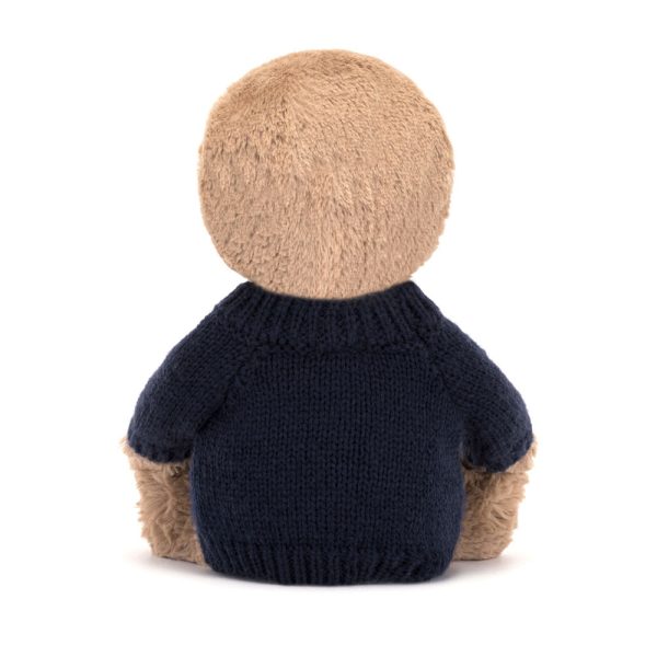 Bashful Sloth with Personalised Navy Jumper