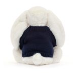 Bashful Twinkle Bunny with Personalised Navy Jumper