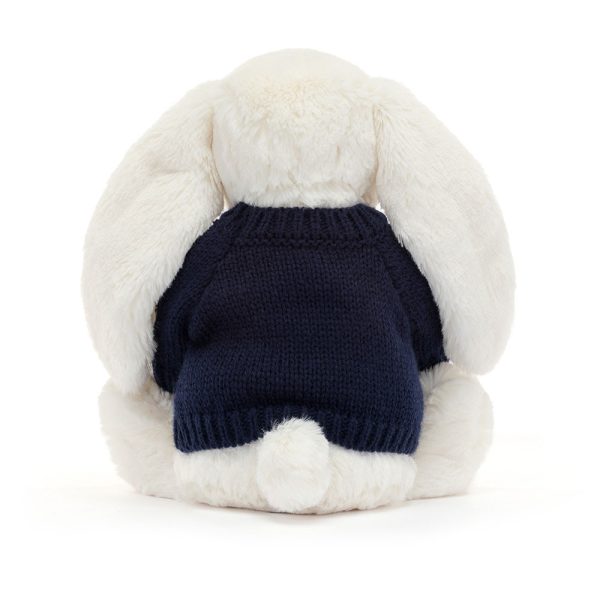 Bashful Twinkle Bunny with Personalised Navy Jumper