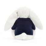 Blossom Cream Bunny with Personalised Navy Jumper