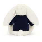 Blossom Cherry Bunny with Personalised Navy Jumper