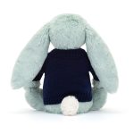 Blossom Sage Bunny with Personalised Navy Jumper