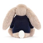 Blossom Bea Beige Bunny with Personalised Navy Jumper