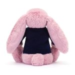 Blossom Tulip Bunny with Personalised Navy Jumper