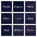 Blossom Tulip Bunny with Personalised Navy Jumper