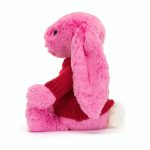 Bashful Hot Pink Bunny with Personalised Red Jumper