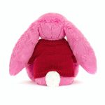 Bashful Hot Pink Bunny with Personalised Red Jumper