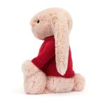 Bashful Blush Bunny with Personalised Red Jumper