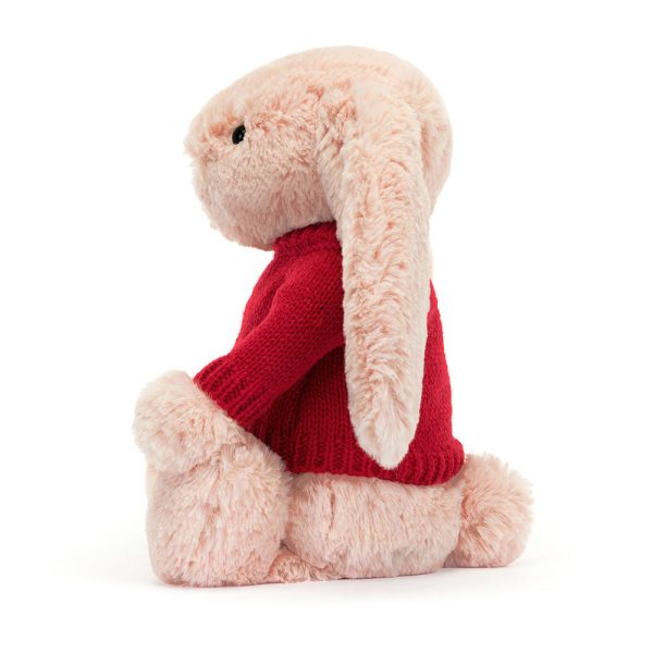 Bashful Blush Bunny with Personalised Red Jumper