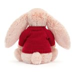 Bashful Blush Bunny with Personalised Red Jumper