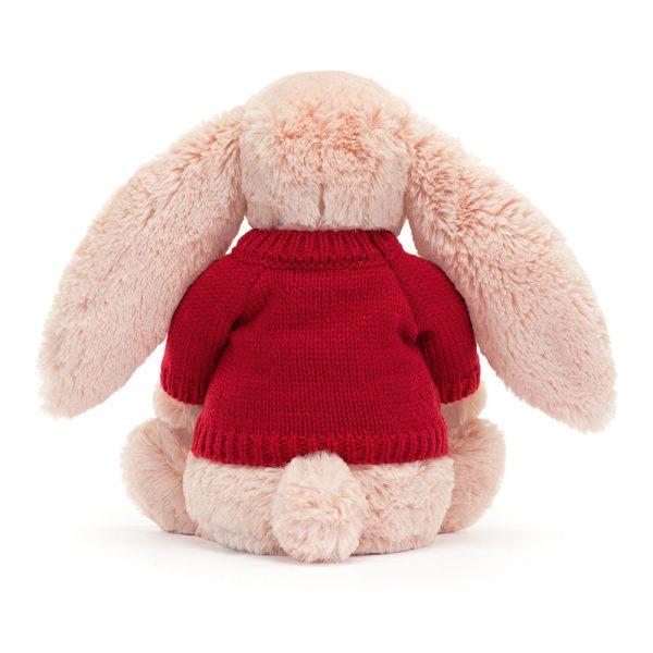 Bashful Blush Bunny with Personalised Red Jumper