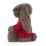 Bashful Truffle Bunny with Personalised Red Jumper