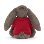 Bashful Truffle Bunny with Personalised Red Jumper