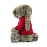 Bashful Cottontail Bunny with Personalised Red Jumper
