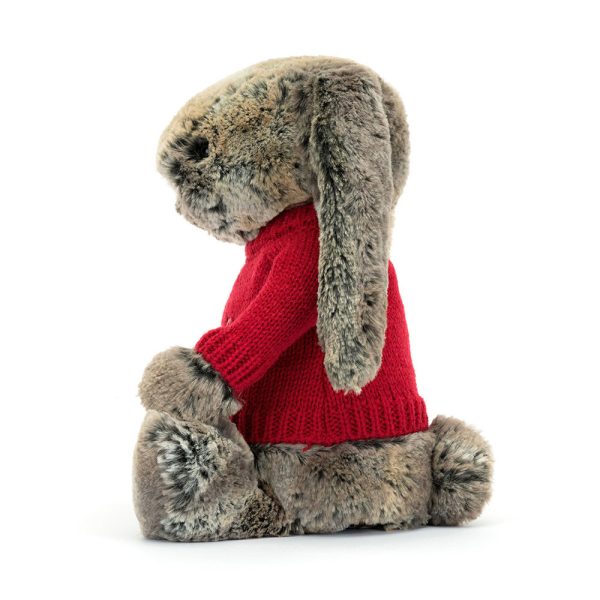 Bashful Cottontail Bunny with Personalised Red Jumper
