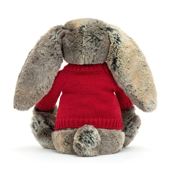 Bashful Cottontail Bunny with Personalised Red Jumper
