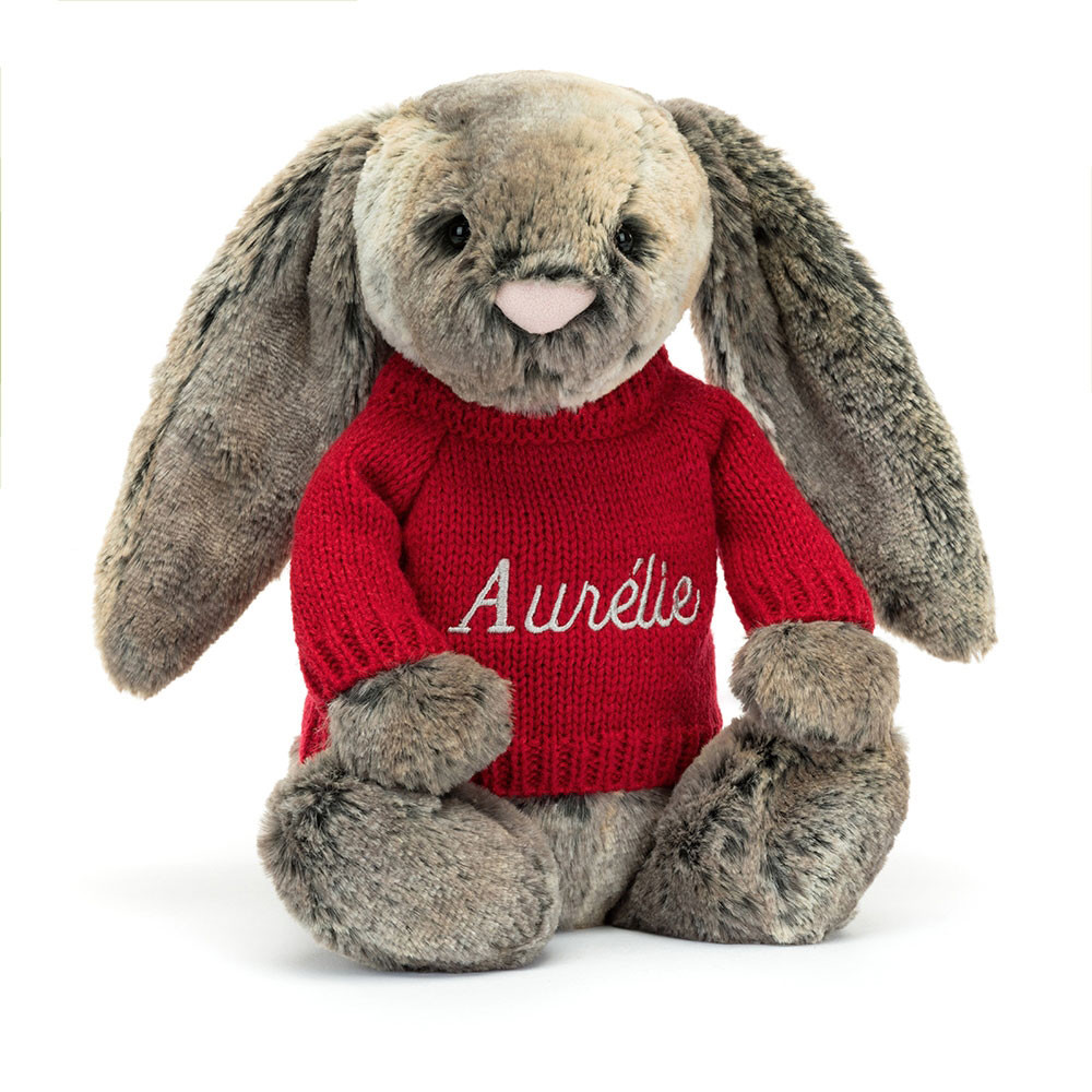 http://Bashful%20Cottontail%20Bunny%20with%20Personalised%20Red%20Jumper