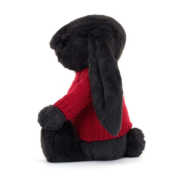 Bashful Inky Bunny with Personalised Red Jumper