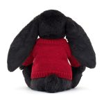 Bashful Inky Bunny with Personalised Red Jumper