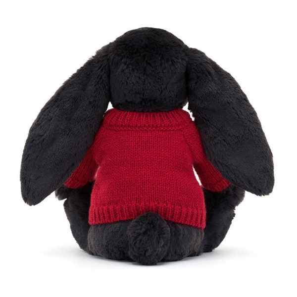 Bashful Inky Bunny with Personalised Red Jumper
