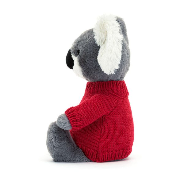 Bashful Koala with Personalised Red Jumper