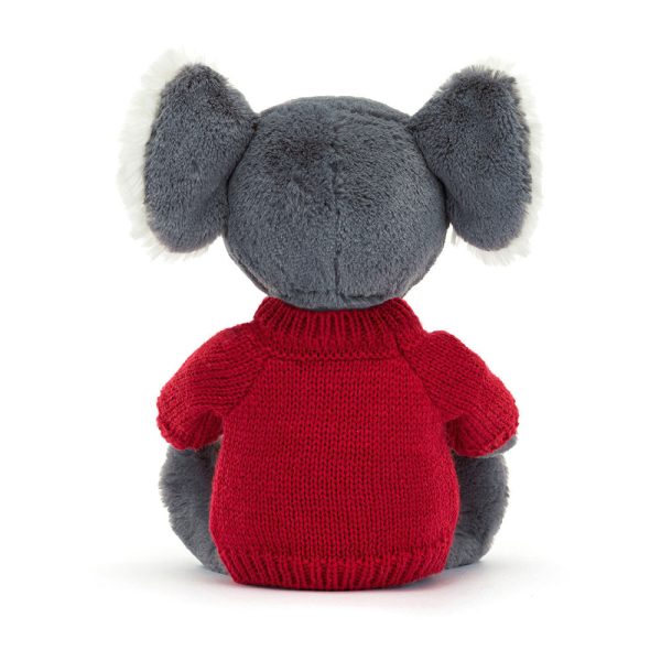 Bashful Koala with Personalised Red Jumper