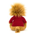 Bashful Lion with Personalised Red Jumper
