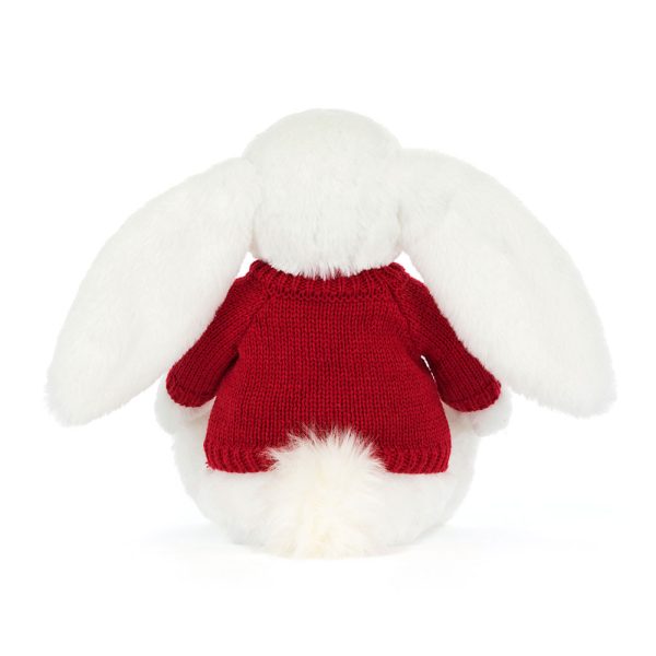 Bashful Luxe Bunny Luna with Personalised Red Jumper